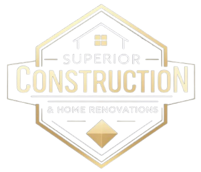 Superior Construction & Home Renovations new gold, black, grey logo